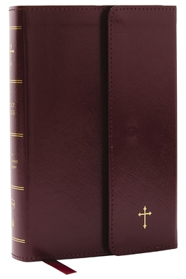 NKJV Compact Paragraph-Style Bible W/ 43,000 Cross References, Burgundy Leatherflex W/ Magnetic Flap, Red Letter, Comfort Print: Holy Bible, New King Cover Image