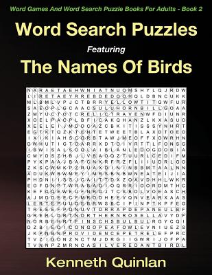 Word Search Puzzles Featuring The Names Of Birds (Word Games and Word Search Puzzle Books for Adults #2)