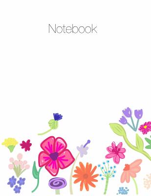 Notebook, Large, 8.5 X 11, Ruled + Grid Notes, Floral Cover Theme Cover Image