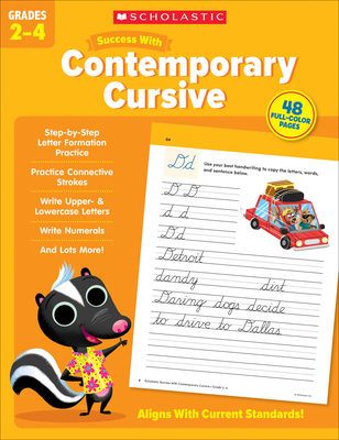 Scholastic Success with Contemporary Cursive Grades 2-4 Workbook Cover Image