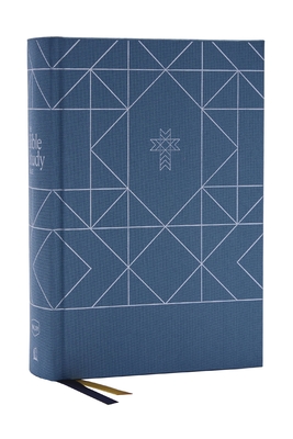 Nkjv, the Bible Study Bible, Cloth Over Board, Blue, Comfort Print: A Study Guide for Every Chapter of the Bible Cover Image