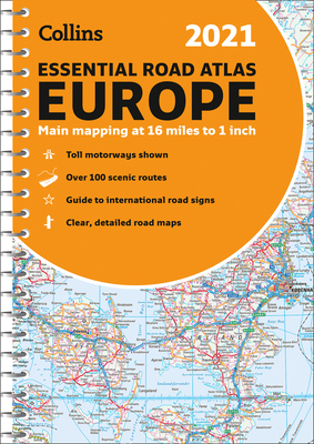 2021 Collins Essential Road Atlas Europe Cover Image