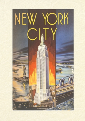 Vintage Lined Notebook New York City, Empire State Building Cover Image