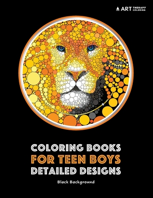 Animal Coloring Book for Adults Black Background - Art Therapy Coloring