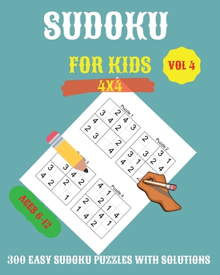 sudoku for kids 300 easy sudoku puzzles for kids and beginners 4x4 with solutions large print paperback golden lab bookshop