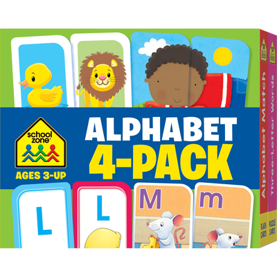School Zone Alphabet 4-Pack Flash Cards By School Zone Cover Image
