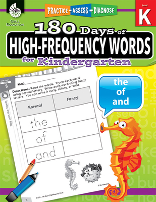 180 Days of High-Frequency Words for Kindergarten: Practice, Assess, Diagnose (180 Days of Practice) Cover Image