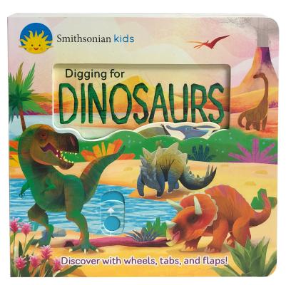 Smithsonian Kids Digging for Dinosaurs (Deluxe Activity Board Book) Cover Image