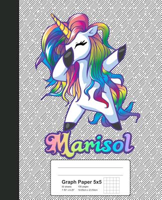 Graph Paper 5x5: MARISOL Unicorn Rainbow Notebook (Weezag Graph Paper 5x5 Notebook #990)