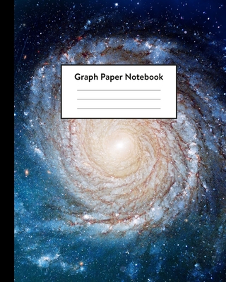 Graph Paper Notebook: 5 x 5 squares per inch, Quad Ruled - 8 x 10 - Deep Space Blue Spiral Galaxy - Math and Science Composition Notebook fo By Space Composition Notebooks Cover Image