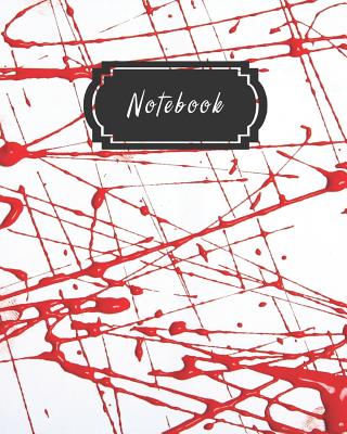 Red Splatter Paint Art 4x4 Graph Notebook By It's about Time Cover Image