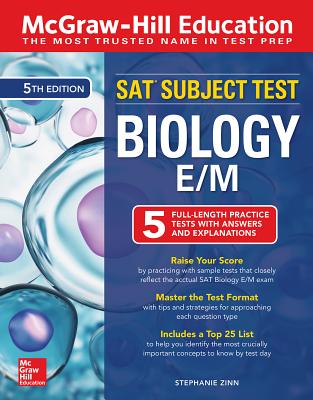 McGraw-Hill Education SAT Subject Test Biology E/M, Fifth Edition Cover Image