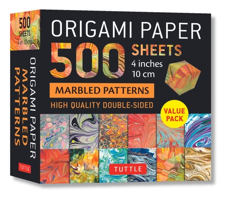Origami Paper 500 Sheets Marbled Patterns 4 (10 CM) Cover Image