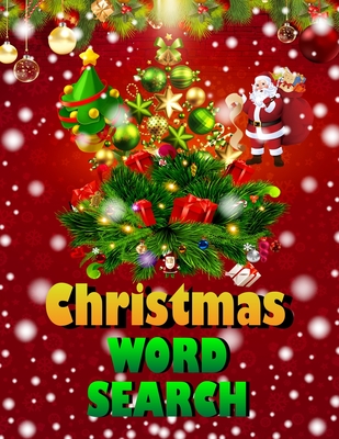 Christmas word search.: Easy Large Print Puzzle Book for Adults, Kids & Everyone for the 25 Days of Christmas. By Blue Moon Press House Cover Image