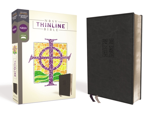 Nrsv, Thinline Bible, Leathersoft, Black, Comfort Print By Zondervan Cover Image