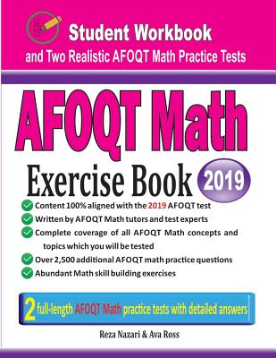 AFOQT Math Exercise Book: Student Workbook and Two Realistic AFOQT Math Tests Cover Image