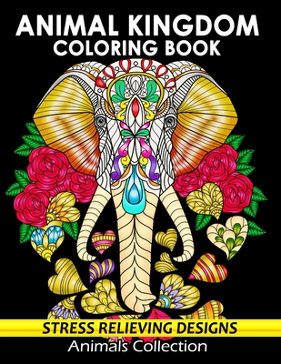 Animal Kingdom Coloring Book: Adorable Animals Adults Coloring Book Stress  Relieving Designs Patterns (Paperback) | Barrett Bookstore
