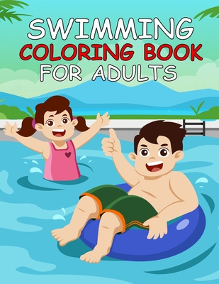 swimming Coloring book For Adults: swimming Coloring book For Kids Cover Image