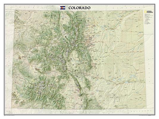 National Geographic Colorado Wall Map - Laminated (40.5 X 30.25 In) (National Geographic Reference Map) Cover Image