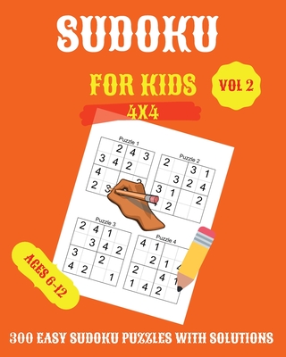 sudoku for kids 300 easy sudoku puzzles for kids and beginners 4x4 with solutions large print paperback boswell book company