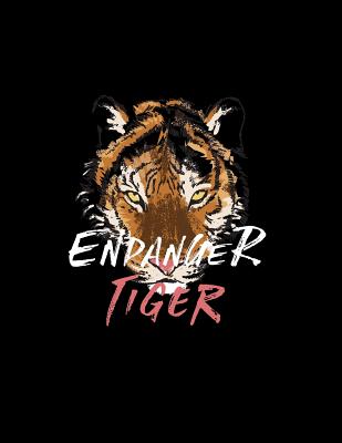 Endanger tiger: Endanger tiger on black cover and Dot Graph Line Sketch pages, Extra large (8.5 x 11) inches, 110 pages, White paper, (Endanger Tiger on Black Notebook #4)