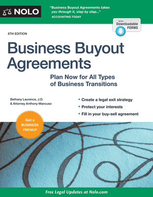 Business Buyout Agreements: Plan Now for All Types of Business Transitions By Anthony Mancuso, Bethany K. Laurence Cover Image