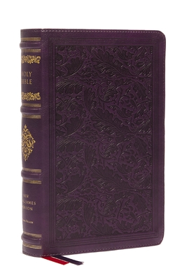 NKJV Large Print Reference Bible, Purple Leathersoft, Red Letter, Comfort Print (Sovereign Collection): Holy Bible, New King James Version Cover Image