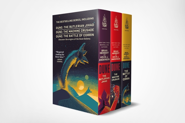 Legends of Dune Mass Market Paperback Boxed Set: The Butlerian Jihad, The Machine Crusade, The Battle of Corrin By Brian Herbert, Kevin J. Anderson Cover Image