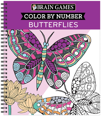 Brain Games - Color by Number: Butterflies Cover Image