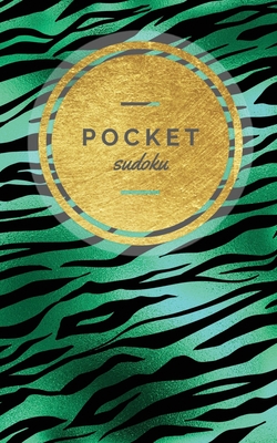 Pocket Sudoku: 158 Easy Sudoku Puzzles Small Sudoku Book Fun Gift Emerald & Gold Cover Image