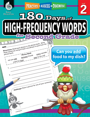 180 Days of High-Frequency Words for Second Grade: Practice, Assess, Diagnose (180 Days of Practice) Cover Image