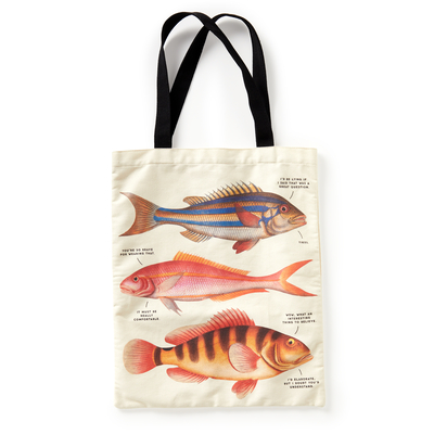 Judgy Fish Canvas Tote By Brass Monkey Cover Image