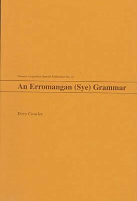 An Erromangan (Sye) Grammar (Oceanic Linguistics Special Publications) Cover Image