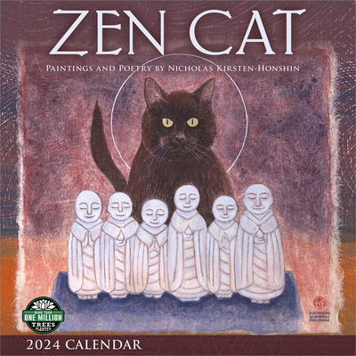 Zen Cat 2024 Wall Calendar: Meditational Art by Nicholas Kirsten-Honshin By Amber Lotus Publishing (Created by) Cover Image