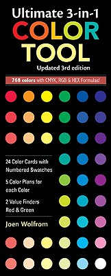 Ultimate 3-In-1 Color Tool: -- 24 Color Cards with Numbered Swatches -- 5 Color Plans for Each Color -- 2 Value Finders Red & Green Cover Image