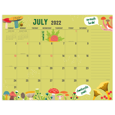 Cal 2023- Academic Year July 2022 - June 2023 Monthly Theme Large Desk Pad Monthly Blotter Cover Image