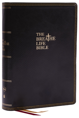 The Breathe Life Holy Bible: Faith in Action (Nkjv, Black Leathersoft, Red Letter, Comfort Print) Cover Image