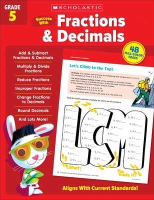 Scholastic Success with Fractions & Decimals Grade 5 Workbook By Scholastic Teaching Resources Cover Image