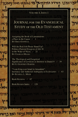 Journal for the Evangelical Study of the Old Testament, 4.1 By Stephen J. Andrews (Editor) Cover Image