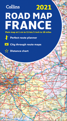 2021 Collins Road Map France By Collins Maps Cover Image