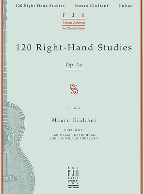 120 Right-Hand Studies By Mauro Giuliani (Composer) Cover Image