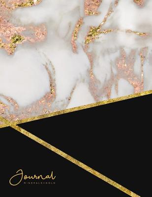 Journal Minerals + Gold: Rose Gold Marble Notebook - Lined 80-Page - Perfect Bound Cover (Marble Notebooks #7)