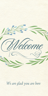 Welcome We Are Glad You Are Here - Guest Card (PKG 50) Cover Image