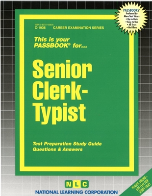 Senior Clerk-Typist: Passbooks Study Guide (Career Examination Series) By National Learning Corporation Cover Image
