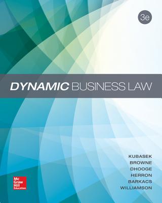 Loose-Leaf Dynamic Business Law By Nancy K. Kubasek, M. Neil Browne, Andrea Giampetro-Meyer Cover Image