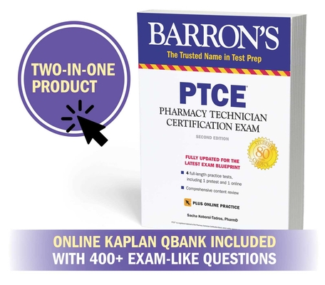 PTCE with Online Test: Plus Kaplan's Qbank for 1 month (Barron's Test Prep) Cover Image