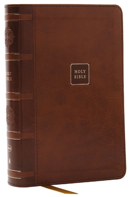 NKJV Compact Paragraph-Style Bible W/ 43,000 Cross References, Brown Leathersoft, Red Letter, Comfort Print: Holy Bible, New King James Version: Holy By Thomas Nelson Cover Image
