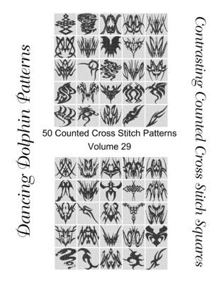 Contrasting Counted Cross Stitch Squares: 50 Counted Cross Stitch Patterns (Volume #29) By Dancing Dolphin Patterns Cover Image