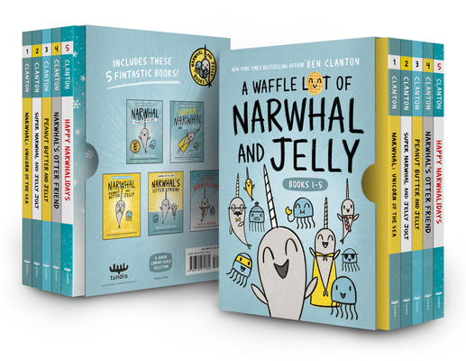 A Waffle Lot of Narwhal and Jelly (Hardcover Books 1-5) (A Narwhal and Jelly Book) By Ben Clanton Cover Image