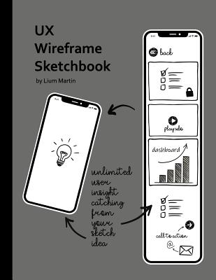 UX Wireframe Sketchbook: Mobile Device Ux/Ui Wireframe Sketchbook for Fast Ui Prototype Design and Web App Usability Testing Cover Image